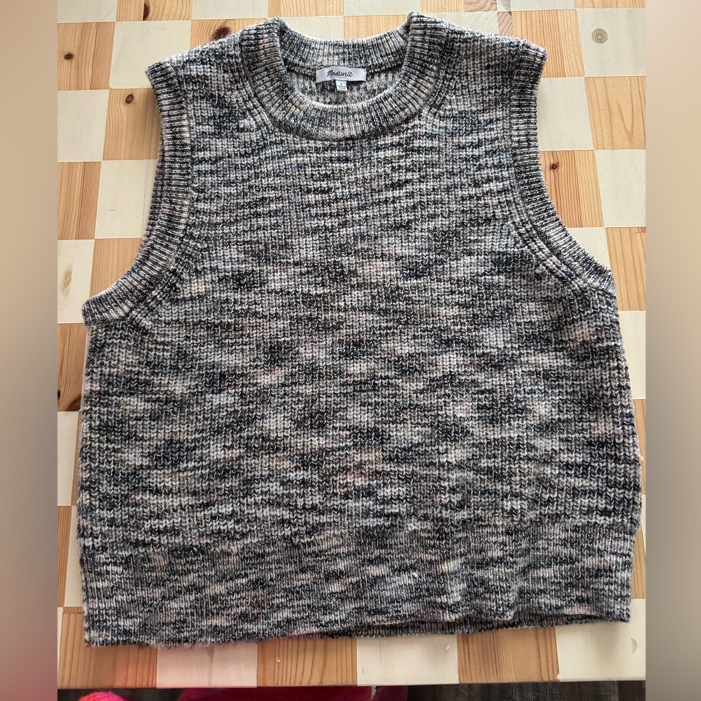Madewell Gray Sleeveless Sweater